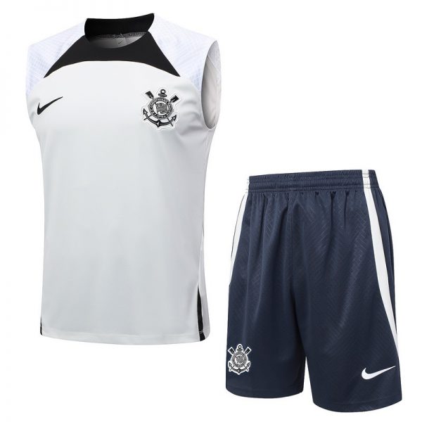 24/25 Corinthians White Training Set Shirt and Shorts