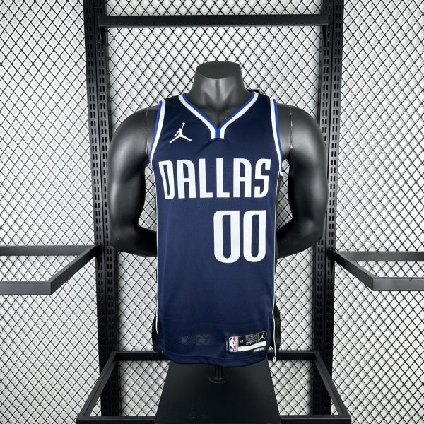 NBA Dallas Mavericks V-Neck Royal Blue Jersey CHRISTIE#00 S-XXL