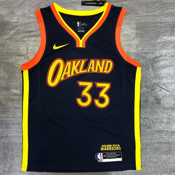 NBA Golden State Warriors V neck Black Jersey WISEMAN#33 S-XXL