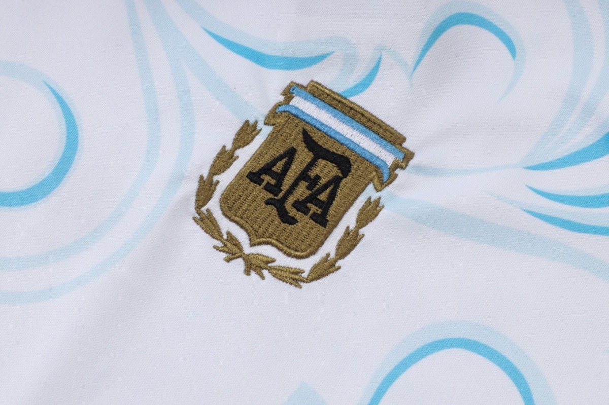 2026 Argentina White Training Set Shirt and Shorts