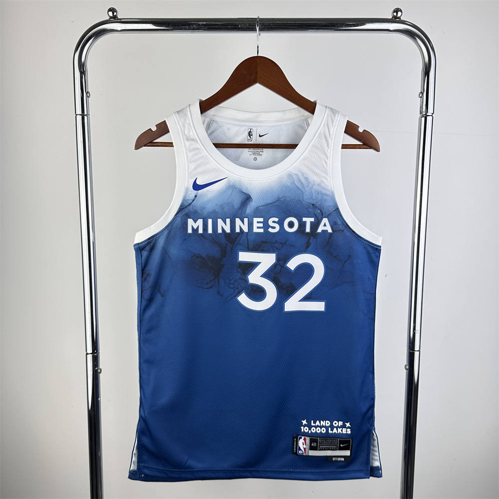 NBA Minnesota Timberwolves 2024 Round Neck City Edition Jersey TOWNS#32 S-XXL