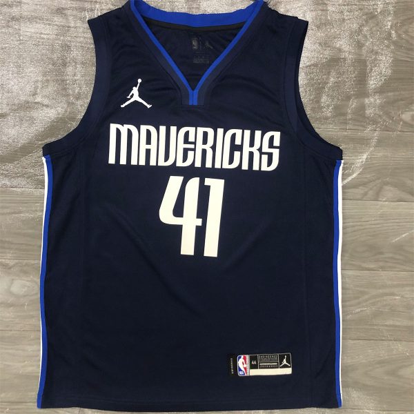 NBA Dallas Mavericks V Neck Royal Blue Jersey NOWITZKI#41 S-XXL