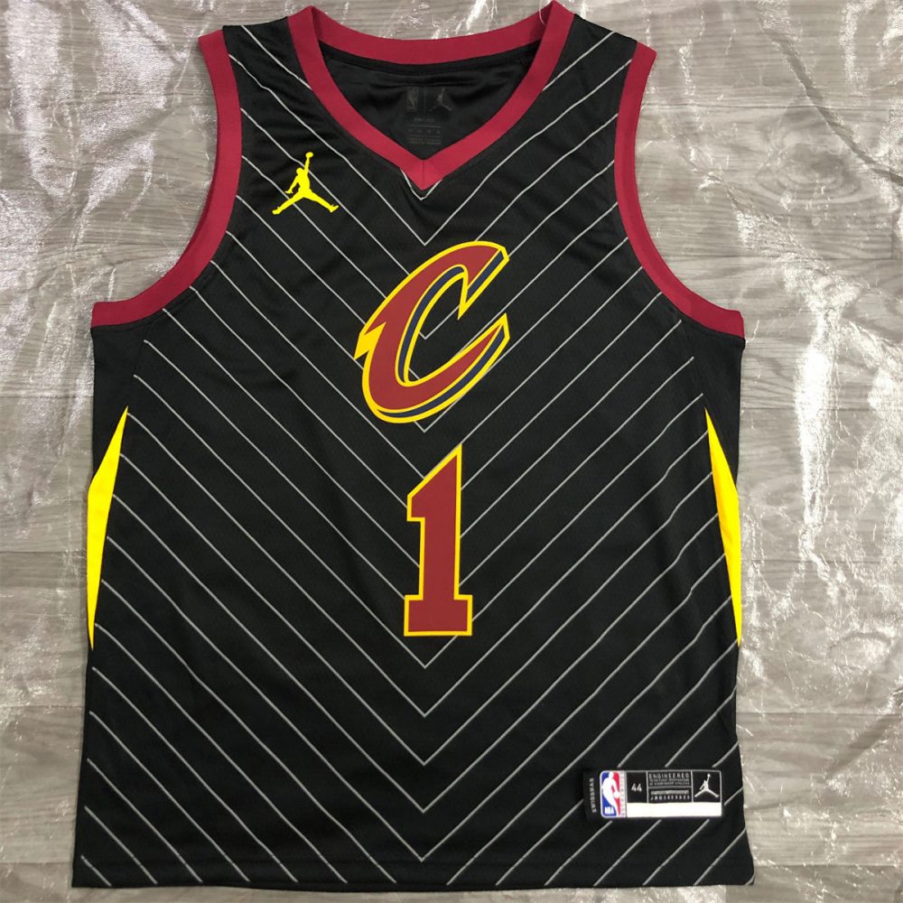 NBA Cleverland Cavaliers V-Neck Black jersey ROSE#1 S-XXL