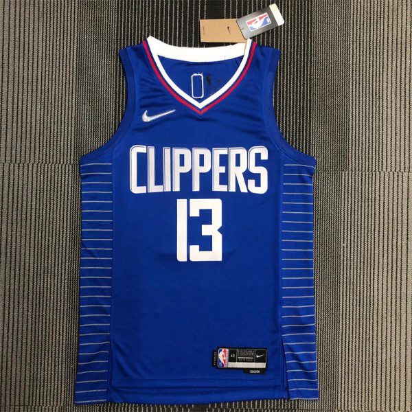 NBA Los Angeles Clippers V-Neck Blue 75th Anniversary Jersey GEORGE#13 S-XXL