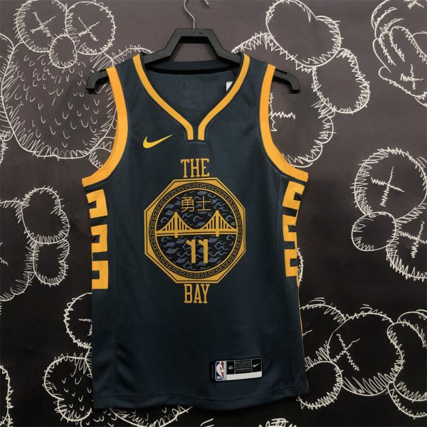 NBA Golden State Warriors V-Neck Black Jersey S-XXL