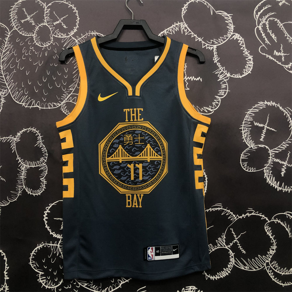 NBA Golden State Warriors V-Neck Black Jersey S-XXL