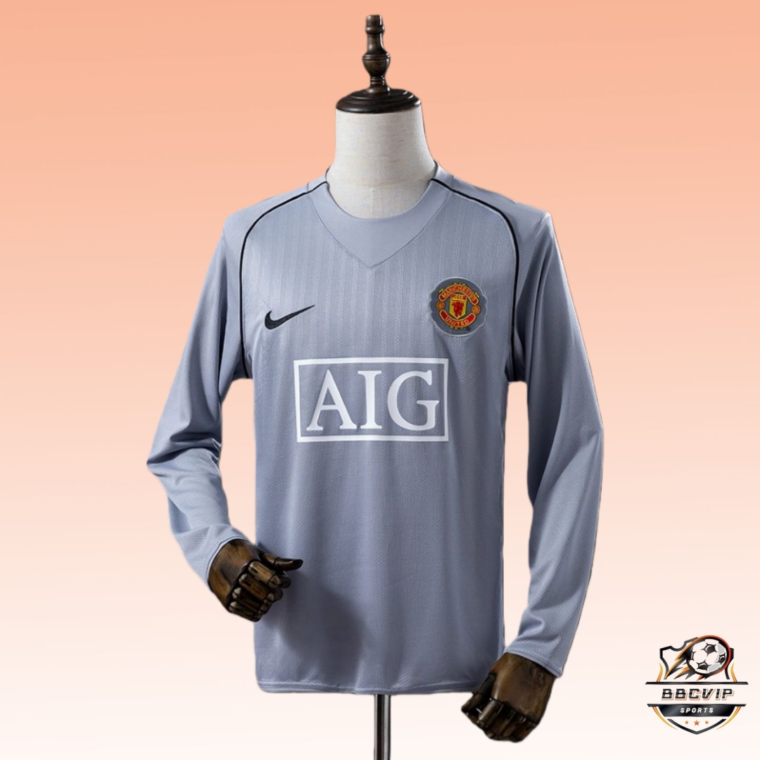 Retro Manchester United 2007/08 Grey Goalkeeper jersey Fan Version