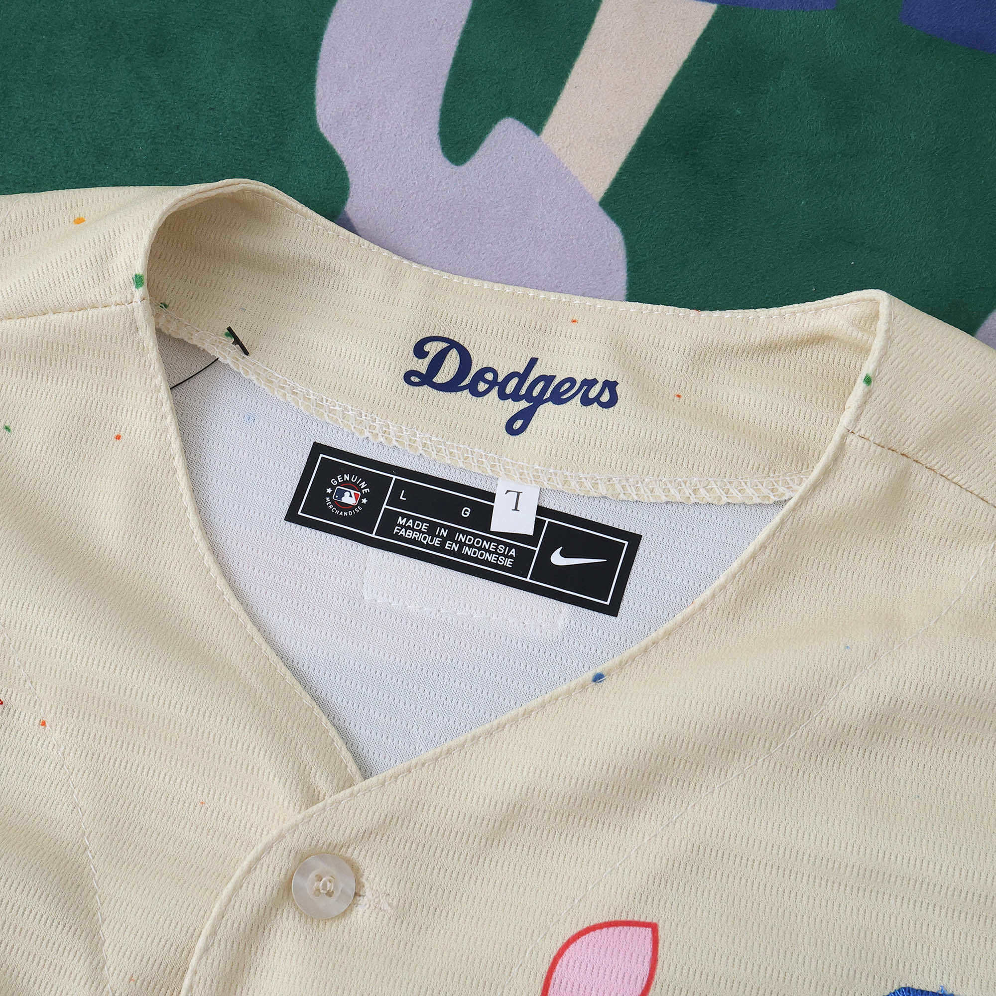 MLB LosAngeles Dodgers Beige Jersey Flower Edition OHTANI #17