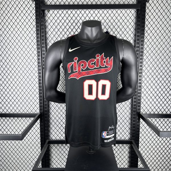 NBA Portland Trail Blazers 2024 Round Neck Black Jersey HENDERSON#00 S-XXL