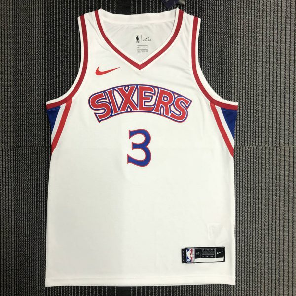 NBA Philadelphia 76ers white Jersey IVERSON#3 S-XXL