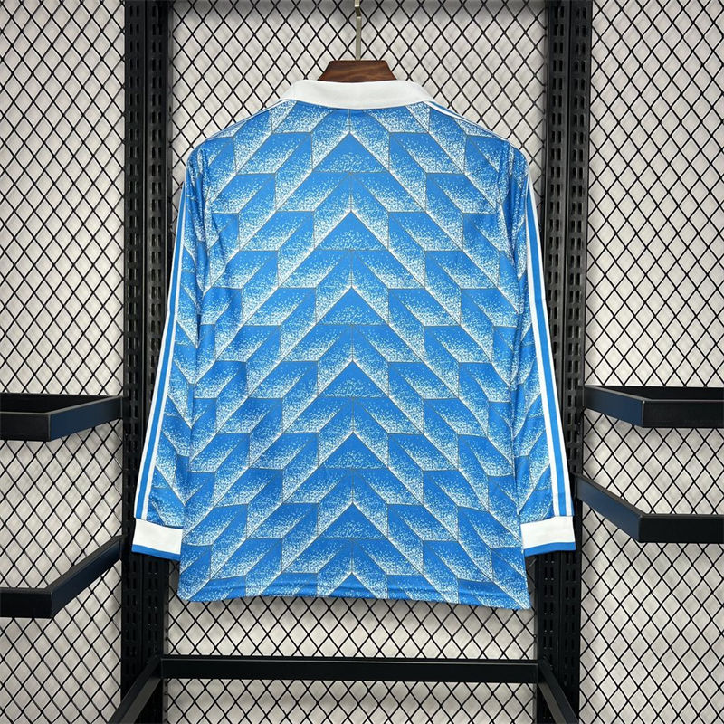 Retro Germany DDR 1988 Away Long Sleeve jersey Fan Version
