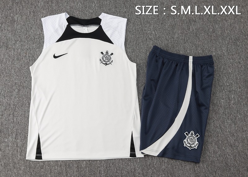 24/25 Corinthians White Training Set Shirt and Shorts