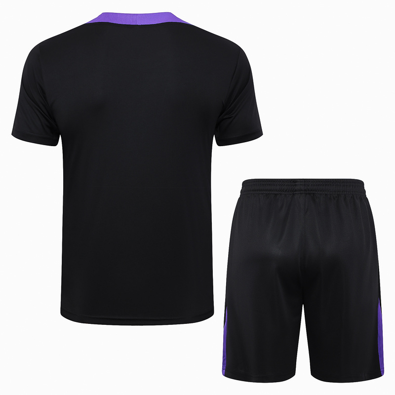 24/25 Paris Black Training Set Shirt and Shorts