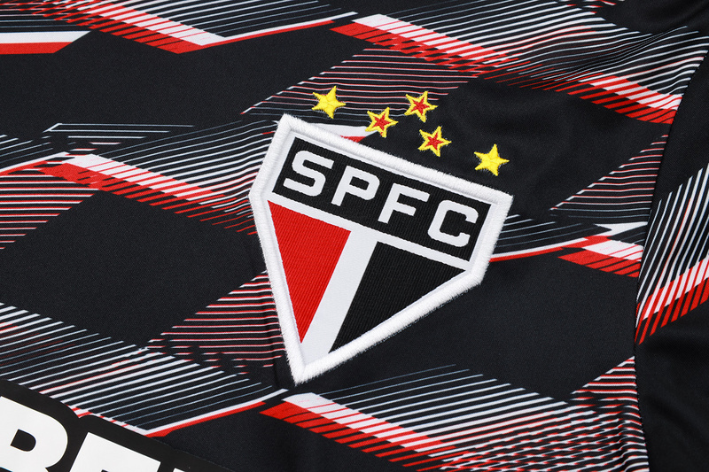 24/25 Sao Paulo Black Training Set Shirt and Shorts