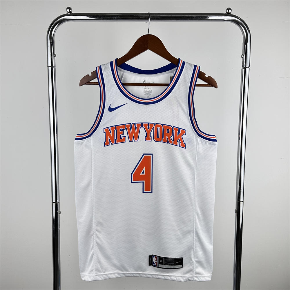 NBA New York Knicks 2019 Round Neck White jersey ROSE#4 S-XXL
