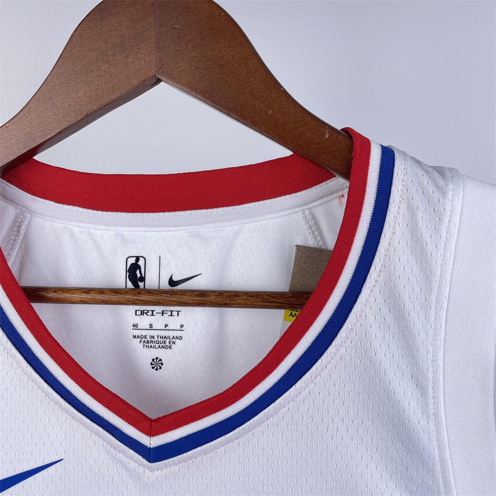NBA Los Angeles Clippers 2023 V-Neck White Jersey LEONARD#2 S-XXL