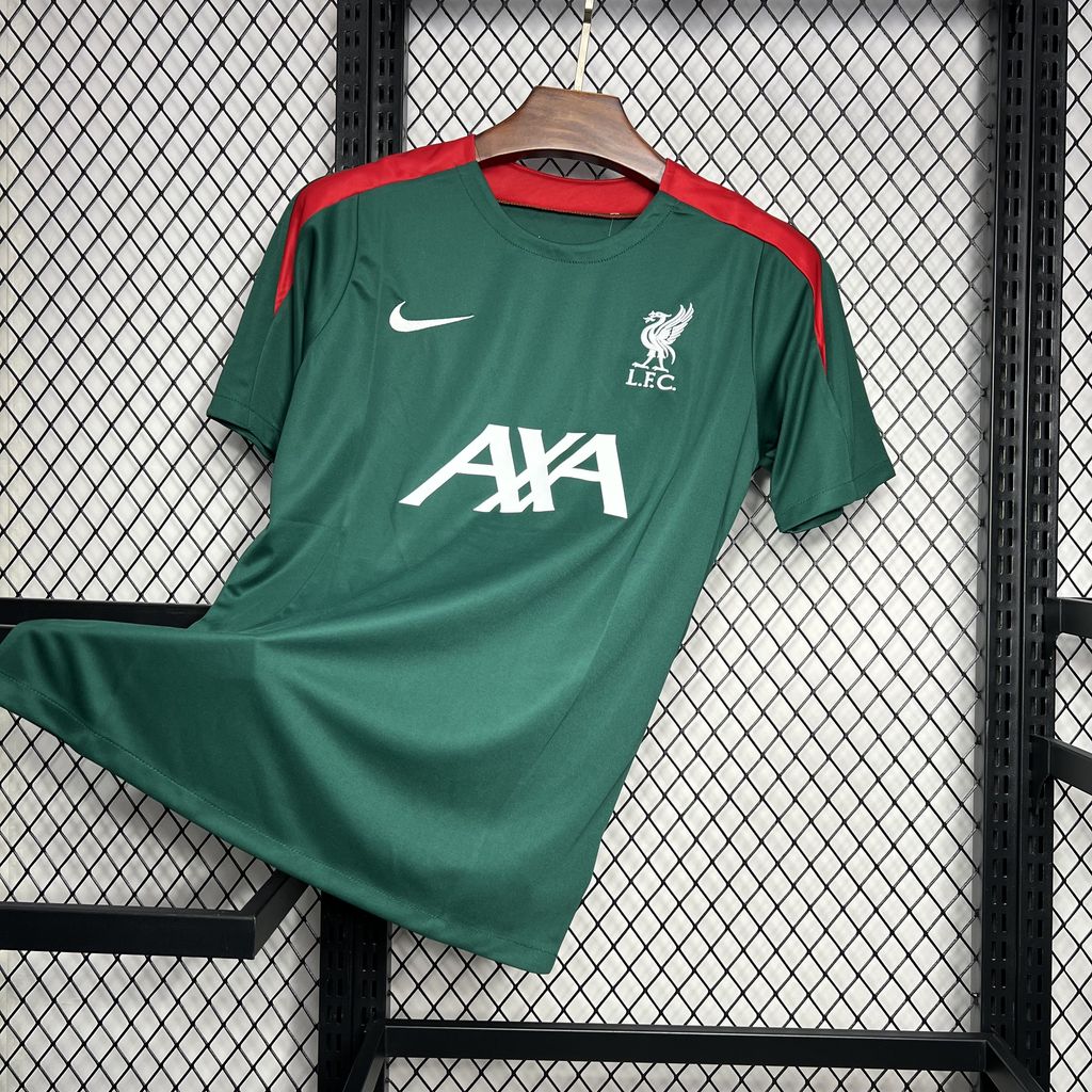 2024/25 Liverpool Pre-match training dark green Jersey Fan Version