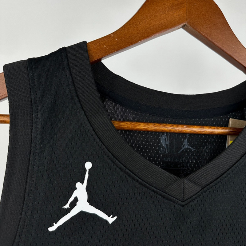 NBA Brooklyn Nets V-Neck Black Jersey RUSSELL#1 S-XXL