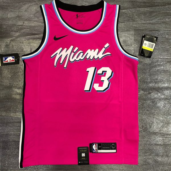 NBA Miami Hearts round neck Pink Jersey ADEBAYO#13 S-XXL