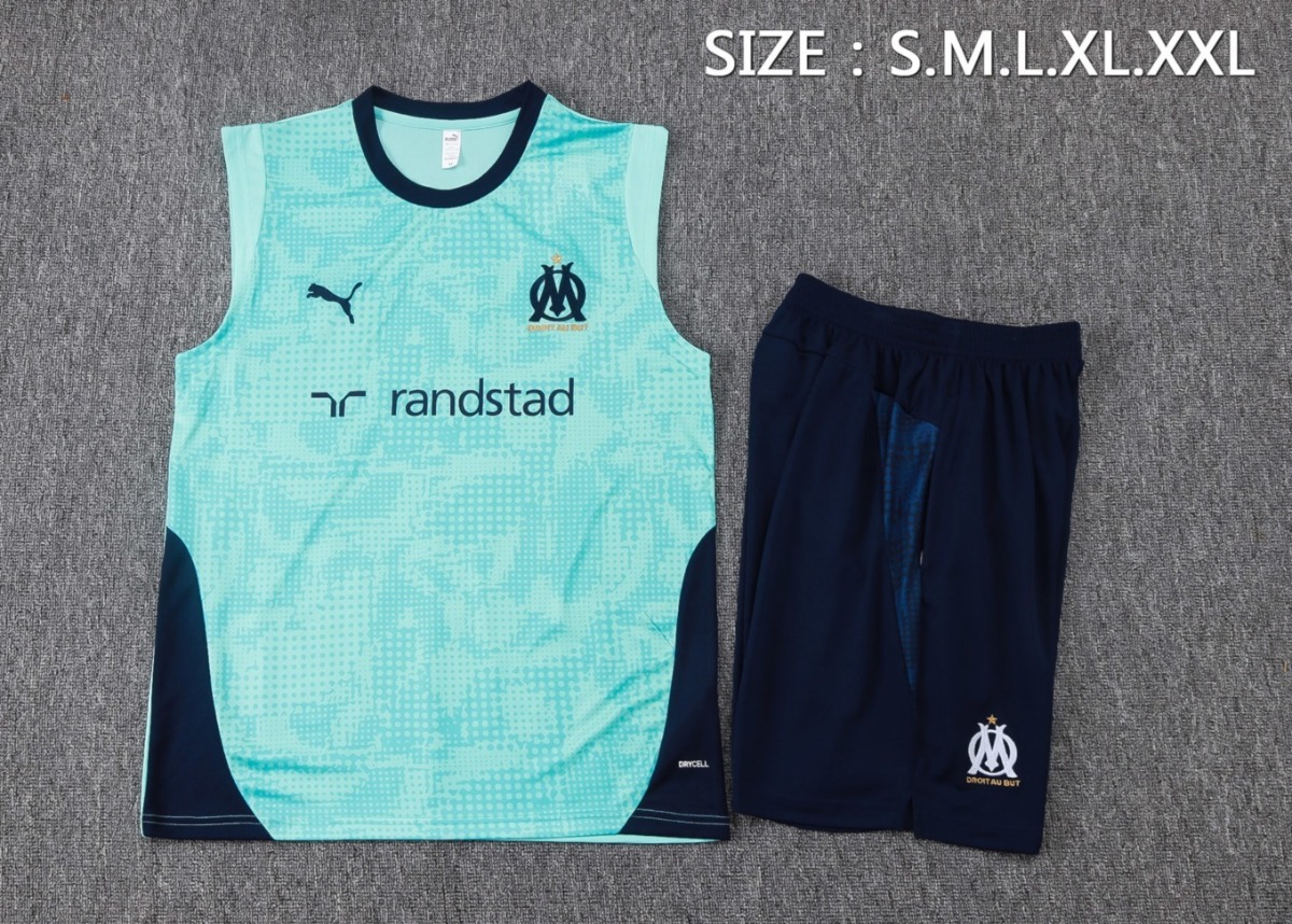 2026 Marseilles Light green Training Set Shirt and Shorts