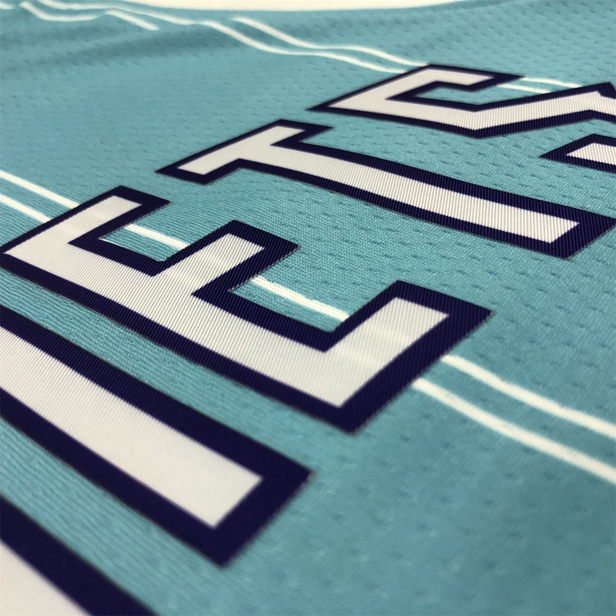 NBA Charlotte Hornets V-Neck Light Blue Jersey BALL#2 S-XXL