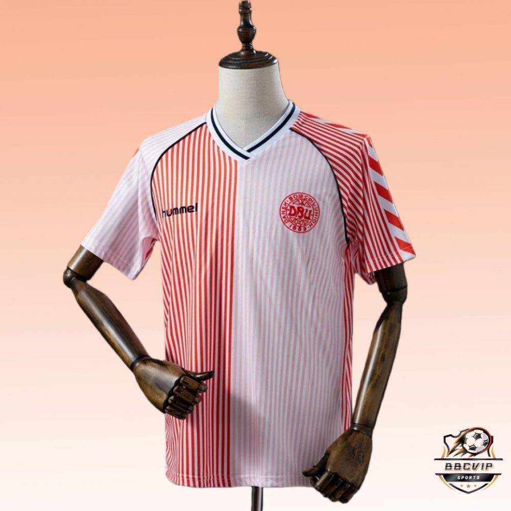 Retro Denmark 1986 Away jersey Fan Version