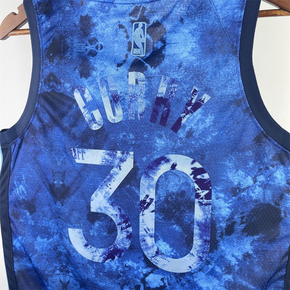 NBA Golden State Warriors V-Neck Honor edition Blue Jersey CURRY#30 S-XXL