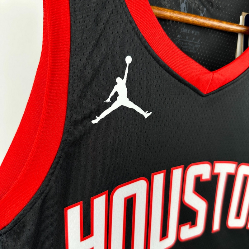 NBA Houston Rockets 2024 V-Neck Balck Jersey DURANT#35 S-XXL