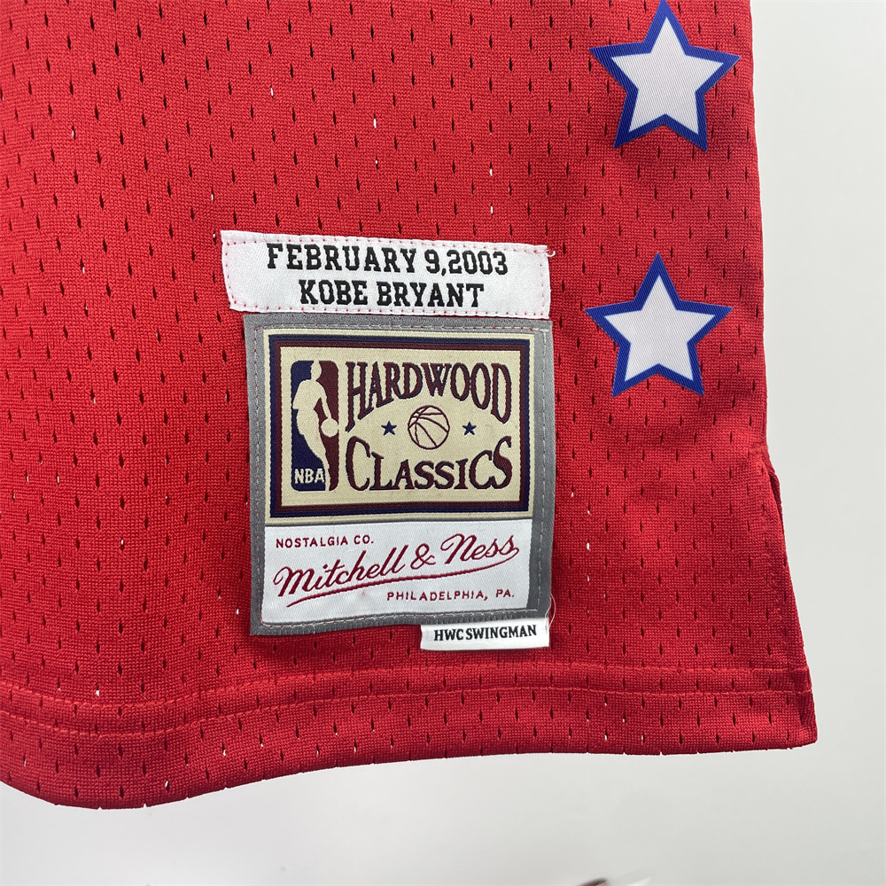 NBA Retro 2003 All-Star Red Jersey BRYANT#8 S-XXL