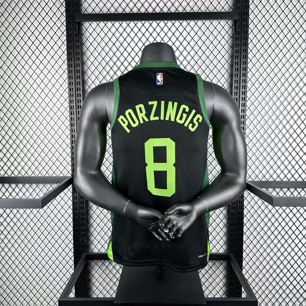 NBA Boston Celtics 24/25 City Edition Round Neck Black Jersey PORZINGIS#8 S-XXL