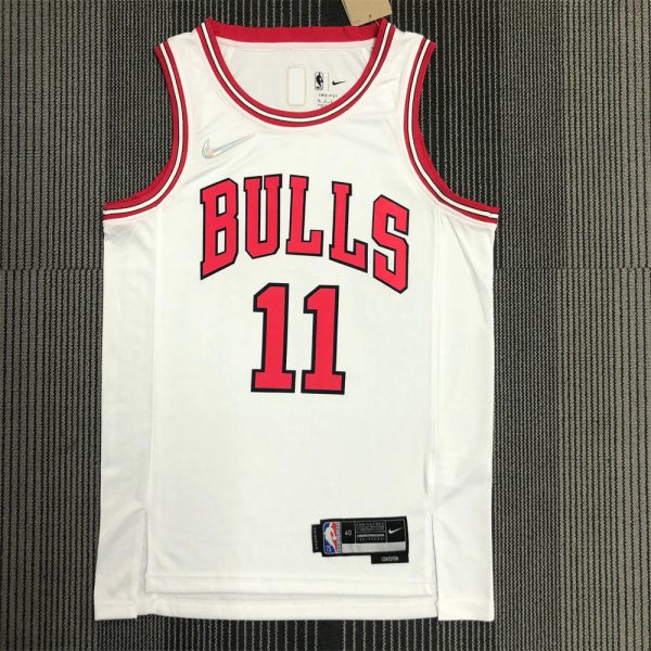 NBA Chicago Bulls Round Neck White 75th anniversaryJersey DeROZAN#11 S-XXL