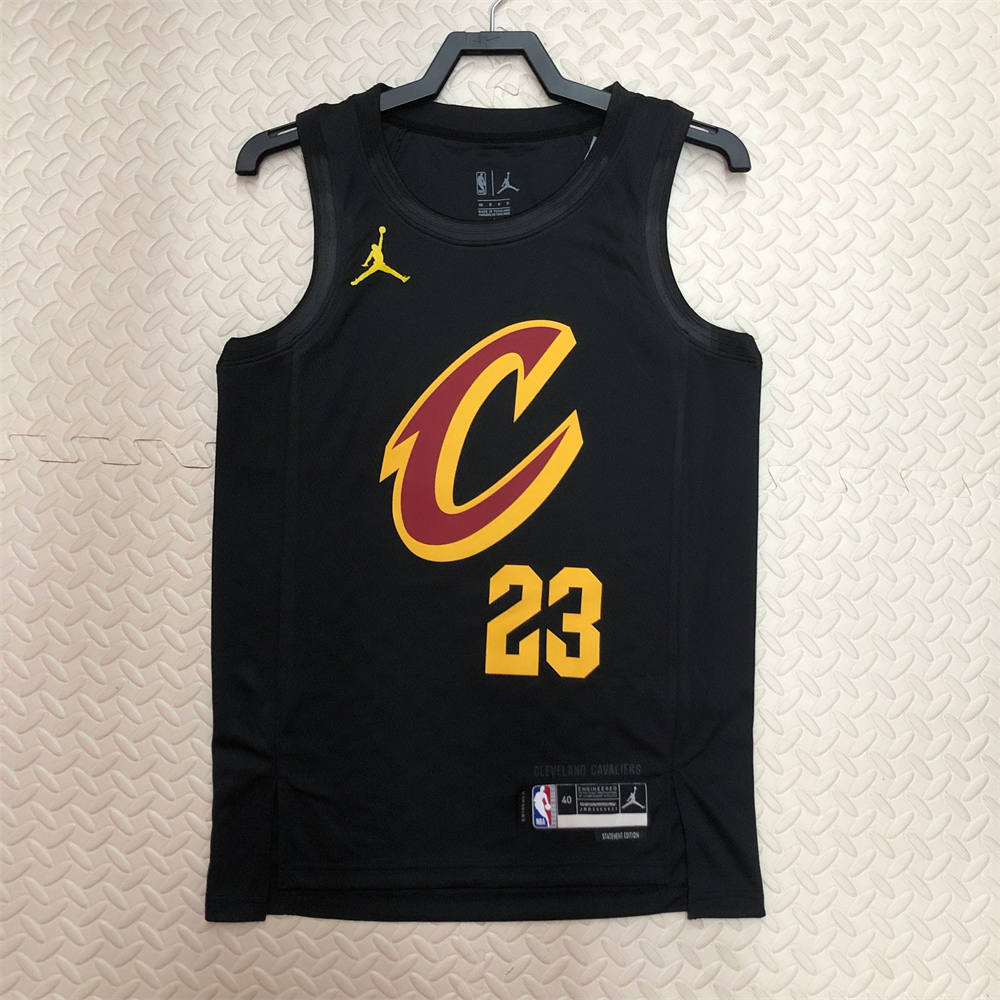 NBA Cleverland Cavaliers Round Neck Black jersey JAMES#23 S-XXL
