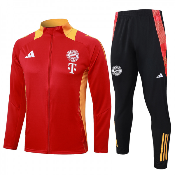 2024/25 Bayern Munich Red Jacket Training Suit Set Football Team Shirt Sports Fashion