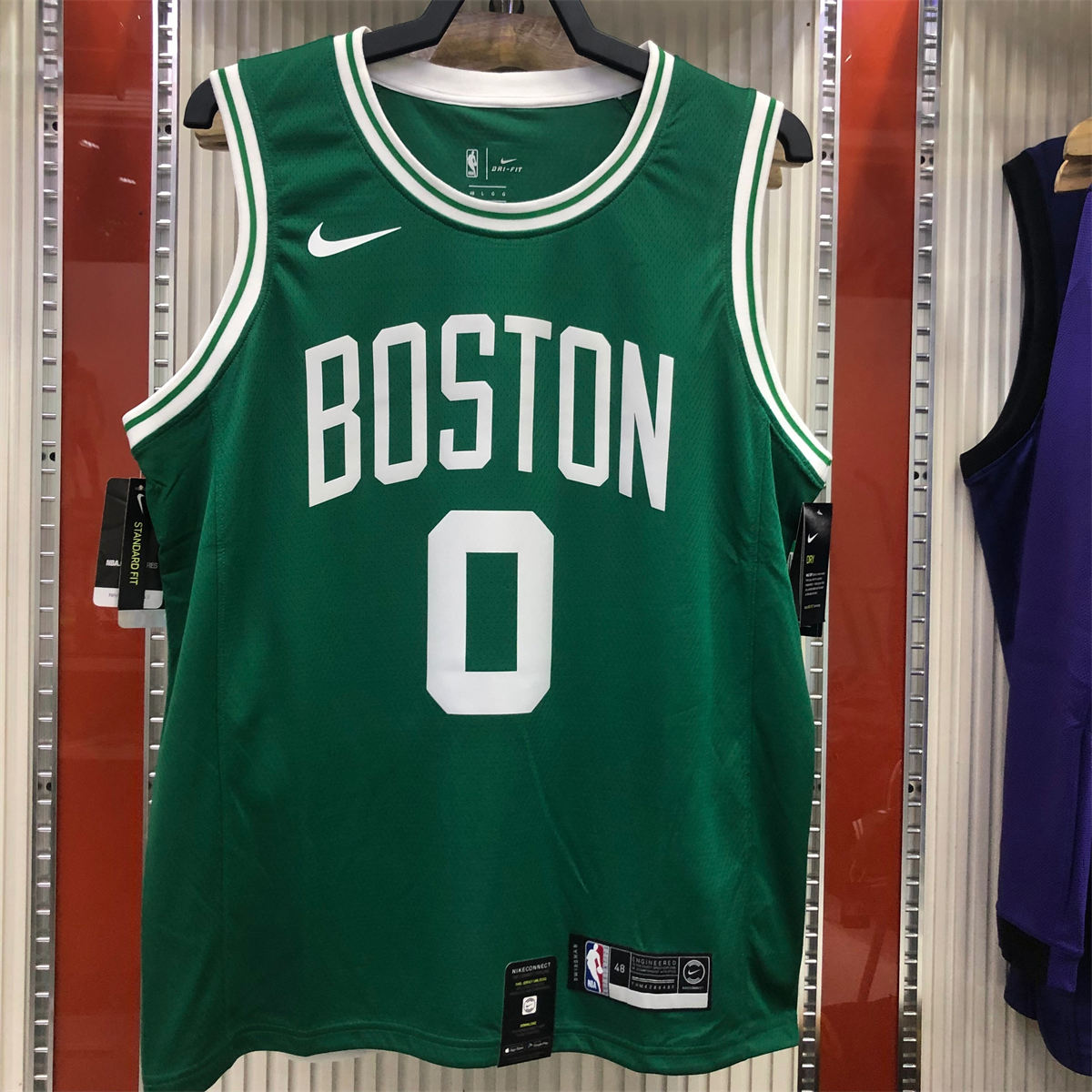 NBA Boston Celtics round neck Retro Green Jersey Tatum#0 S-XXL
