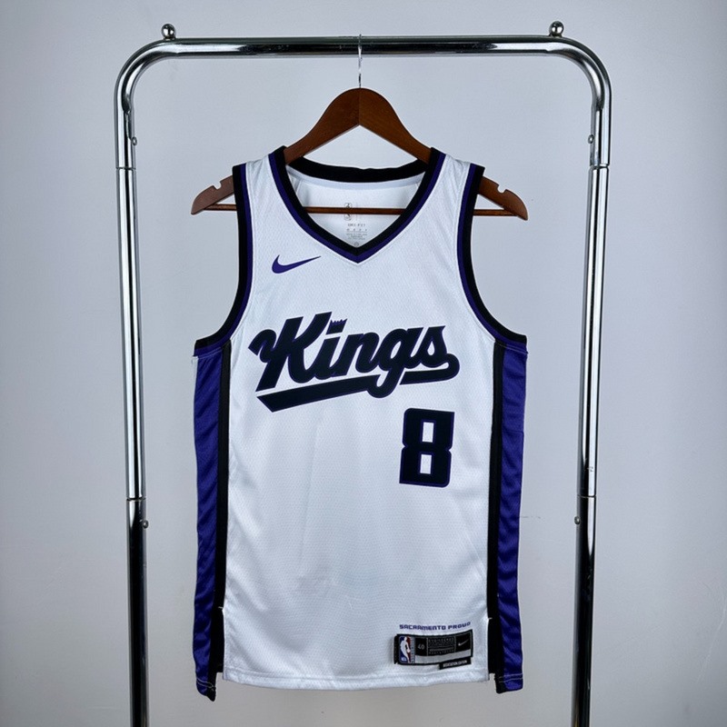 NBA Scaramento Kings 2024 V-Neck White jersey LAVINE#8 S-XXL