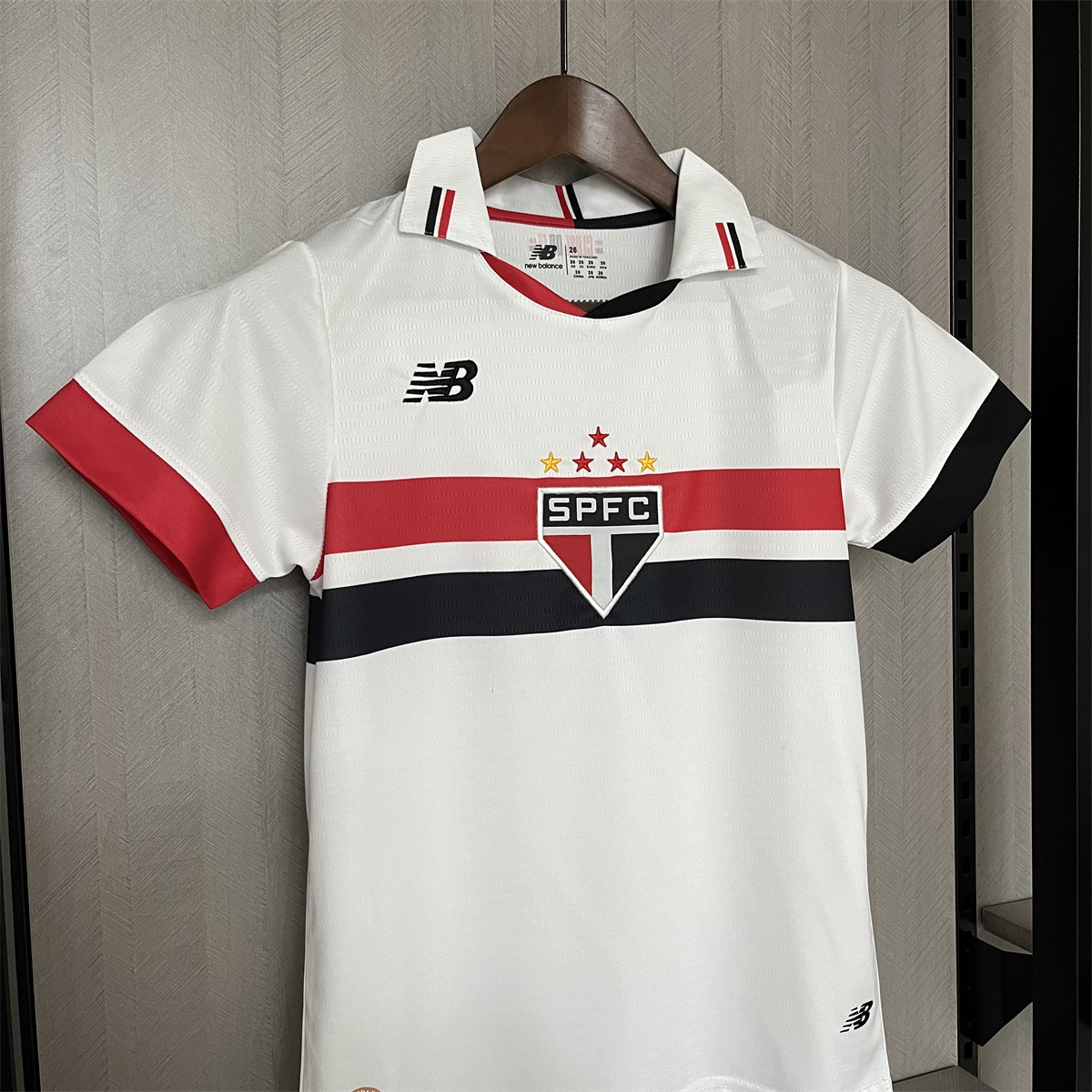 24/25 kids kits sao paulo home jersey size: 16-28