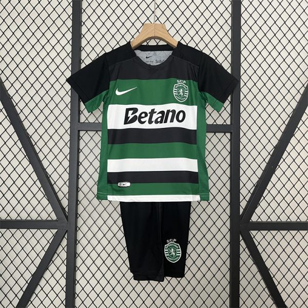 2024/25 Kids Sporting Lisbon Home jersey Kid Kits Size 16-28