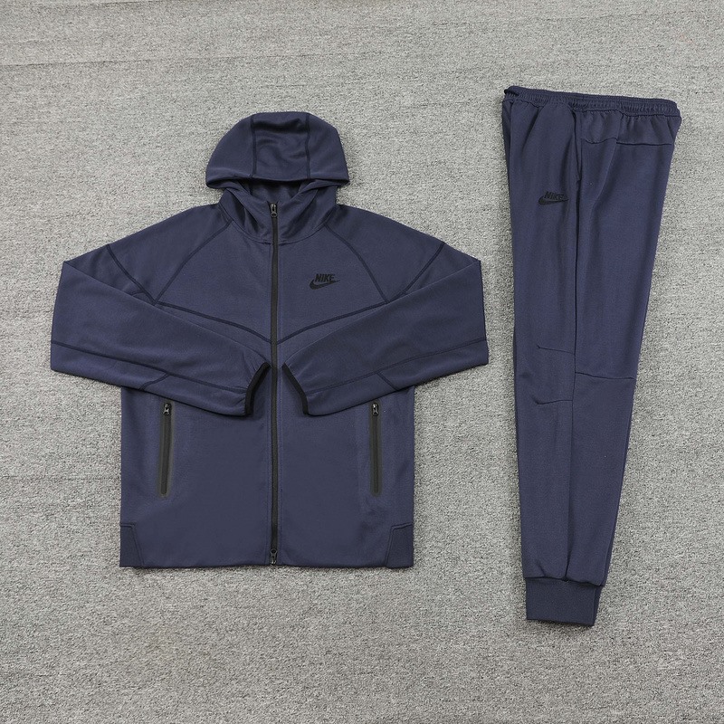 2024 Nike steel gray Hoodie Jacket Kit Set Football Team Shirt Sports Fashion