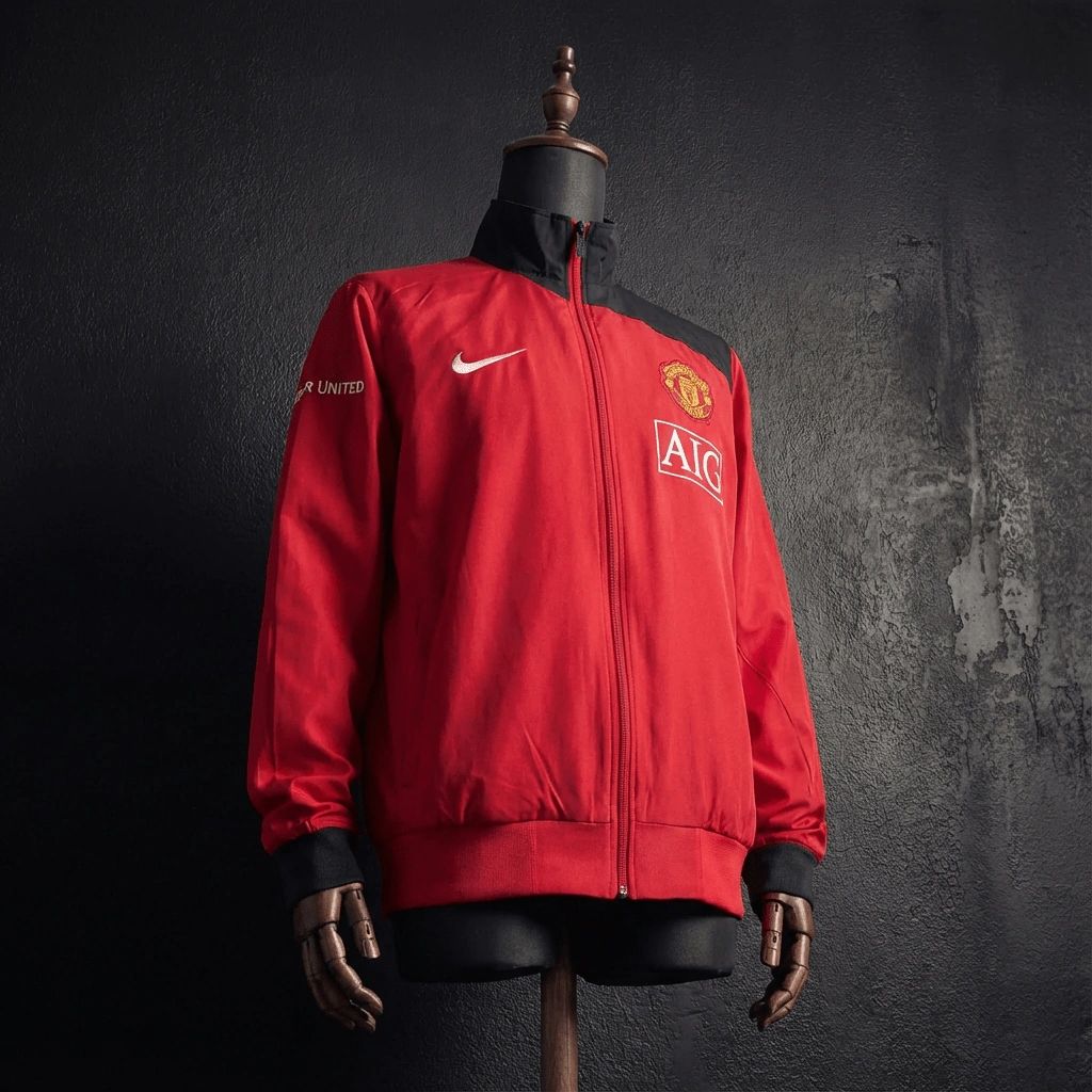2007/08 Vintage Style Manchester United Red Windbreaker Sport Unifom