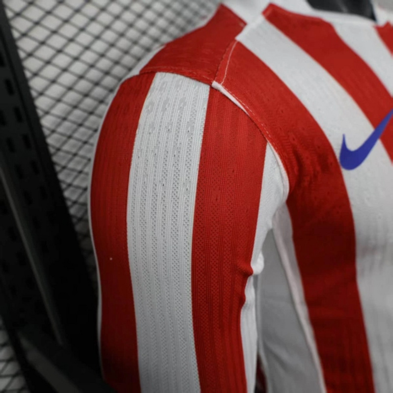 2025/26 Atletico Madrid home Long Sleeve Jersey Player Version