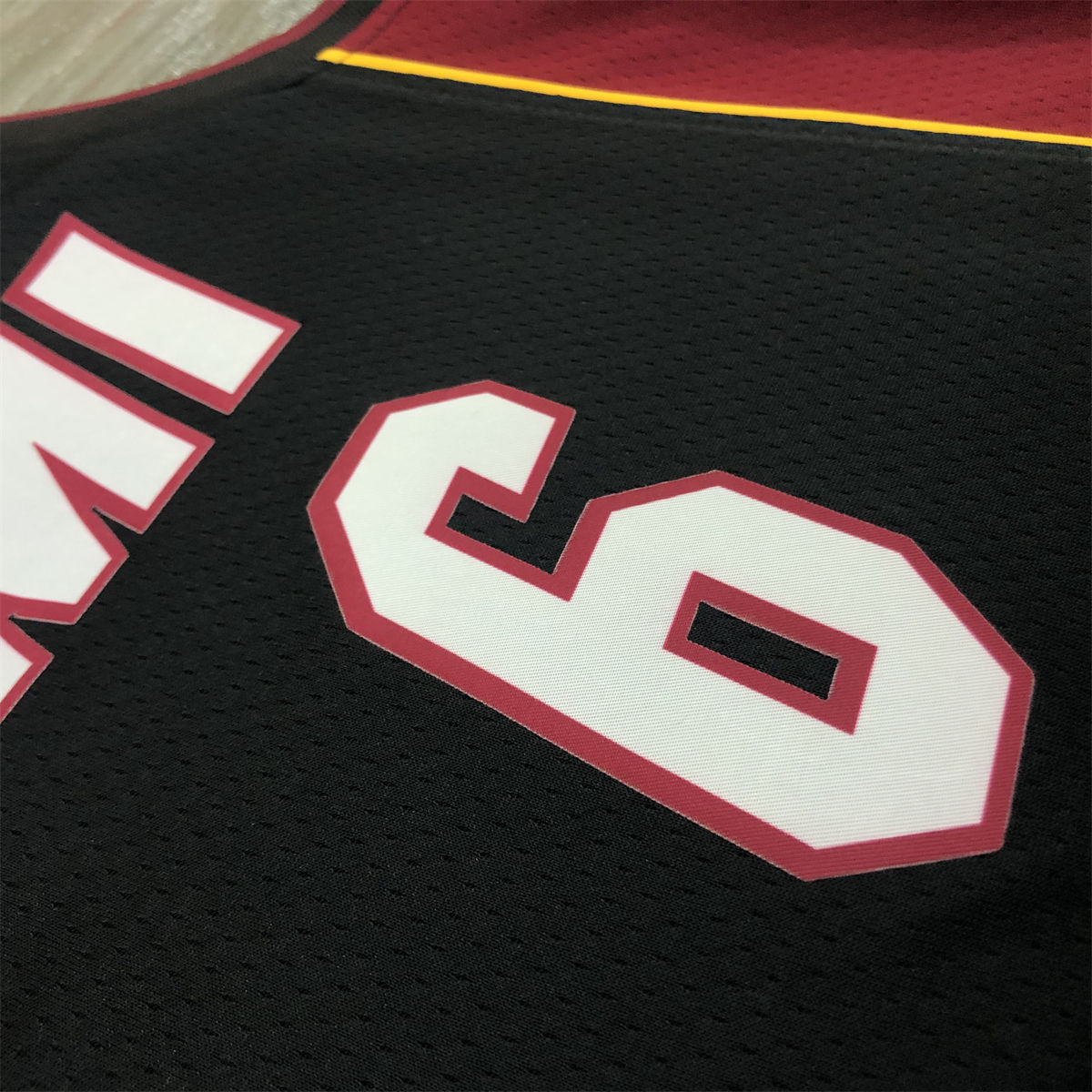 NBA Miami Hearts V-Neck Black Jersey JAMES#6 S-XXL