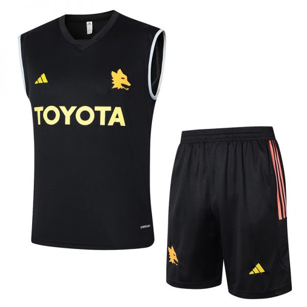 24/25 Roma Black Training Set Shirt and Shorts
