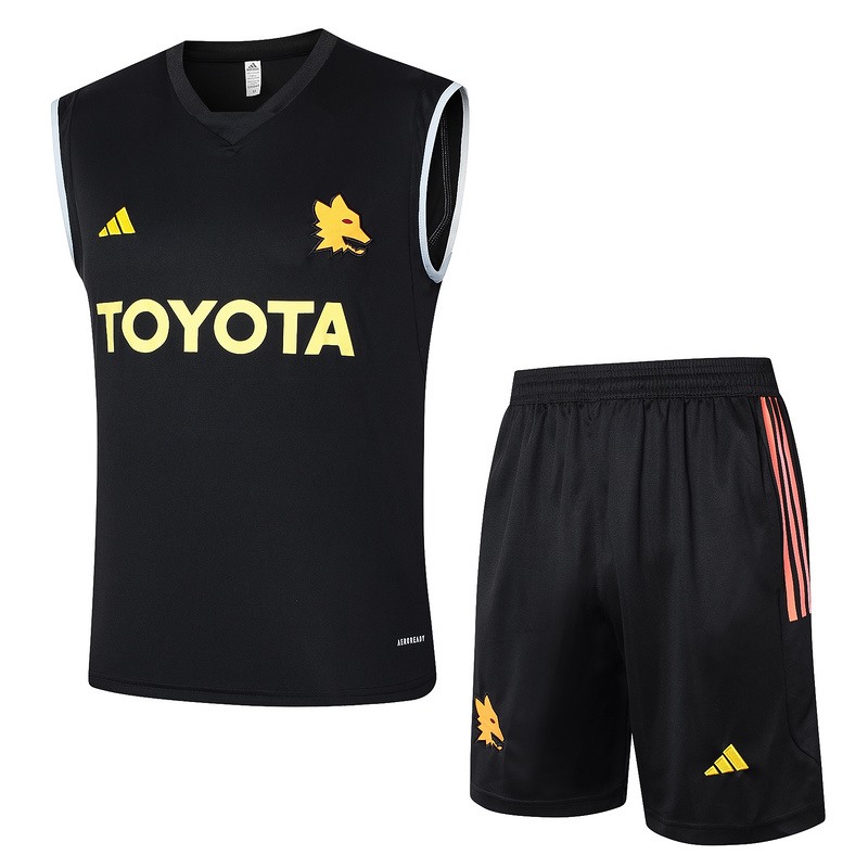 24/25 Roma Black Training Set Shirt and Shorts
