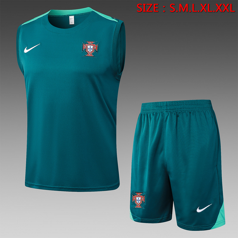 24/25 Portugal Green Training Set Shirt and Shorts