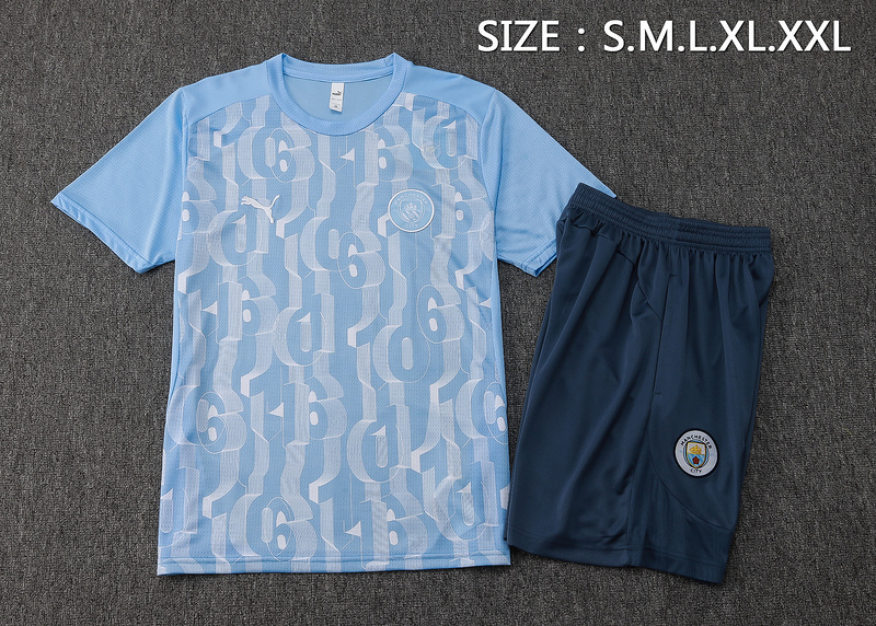 24/25 Manchester City Light blue Training Set Shirt and Shorts