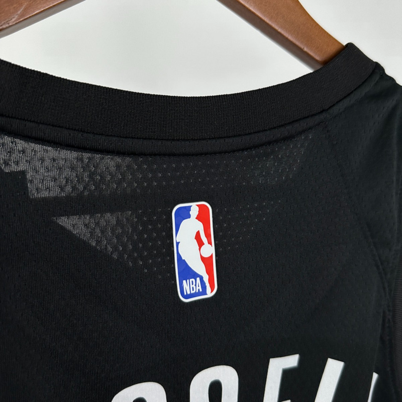 NBA Brooklyn Nets V-Neck Black Jersey RUSSELL#1 S-XXL