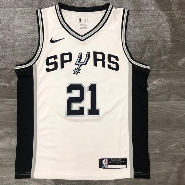 NBA San Antonio Spurs V-Neck White jersey DUNCAN#21 S-XXL
