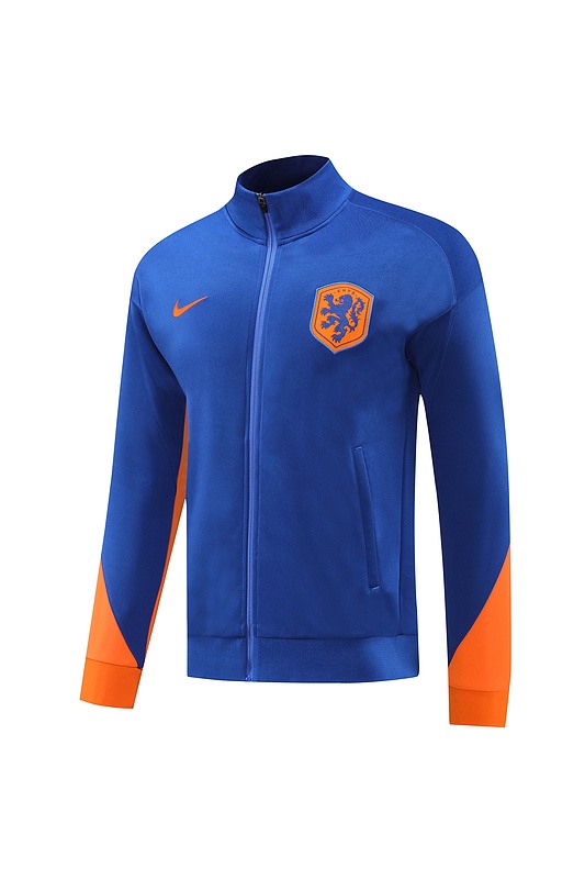 2024 Nehterlands Blue Jacket Training Suit Set Football Team Shirt Sports Fashion