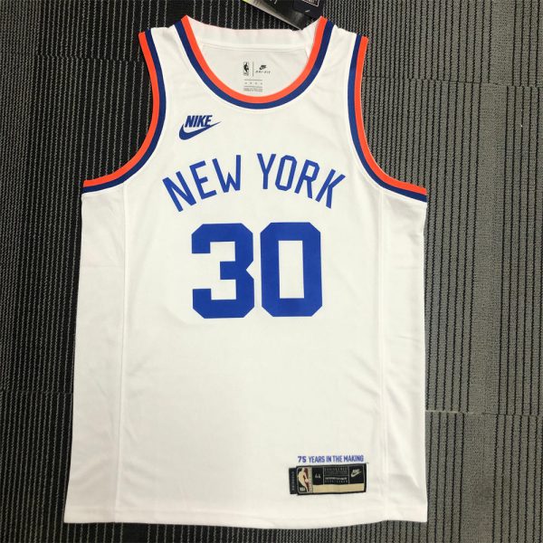 NBA New York Knicks Round Neck White jersey RANDLE#30 S-XXL