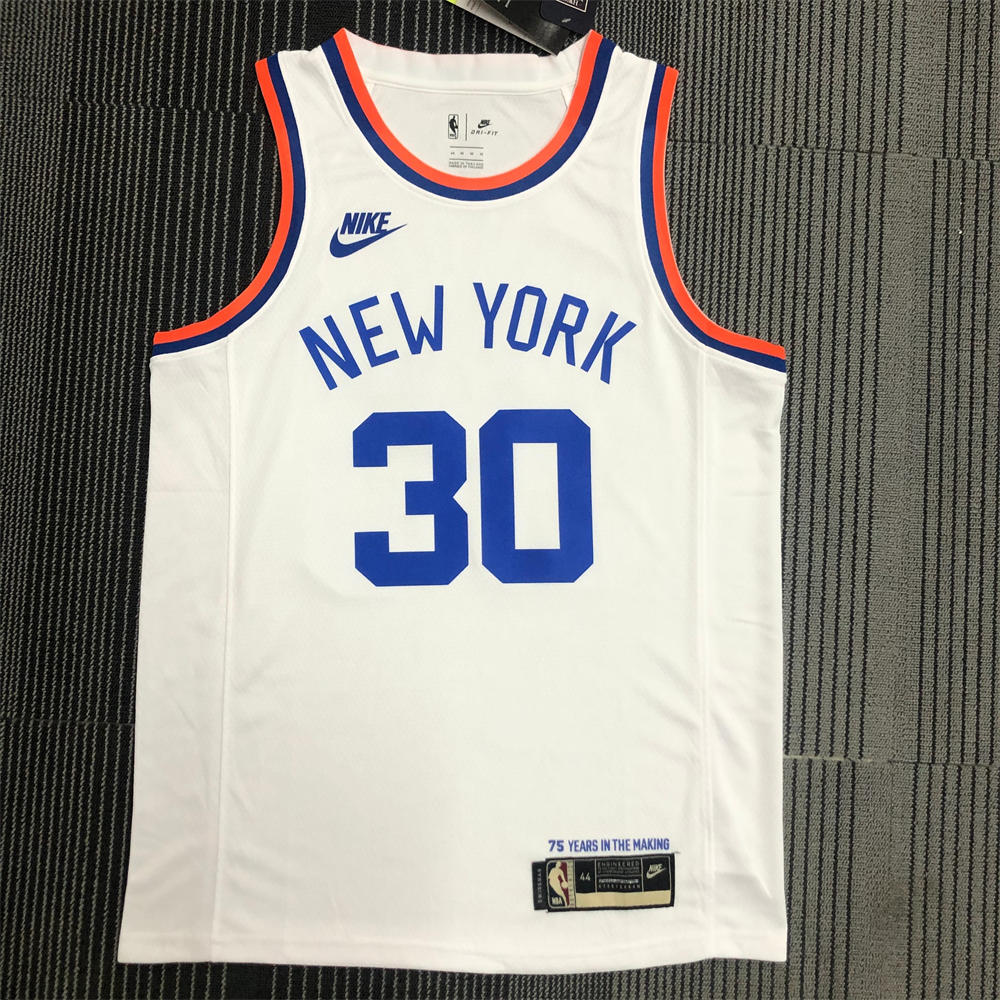 NBA New York Knicks Round Neck White jersey RANDLE#30 S-XXL